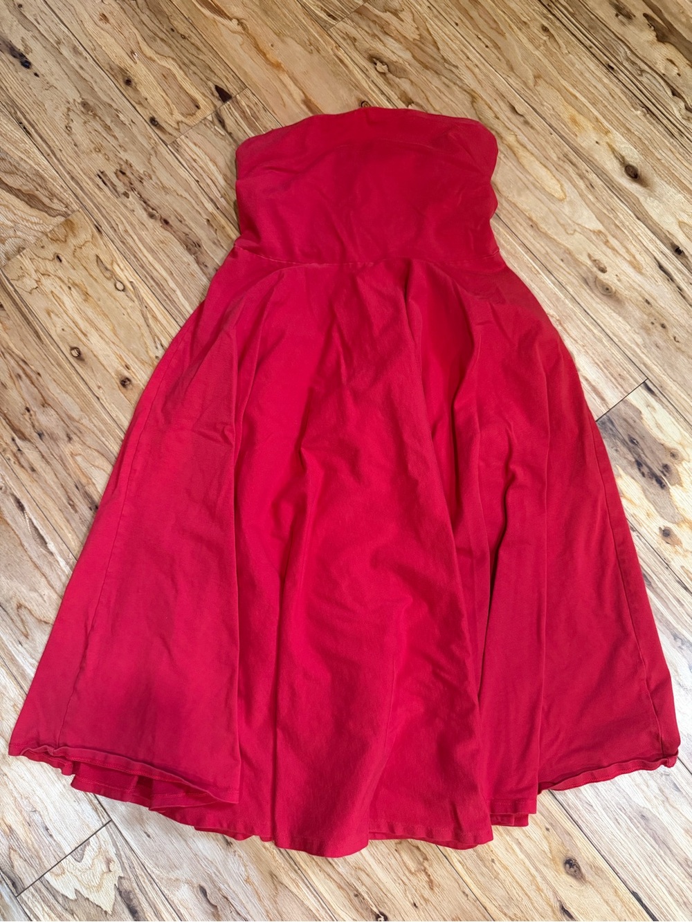Victoria's Secret Red Strapless Fit-and-Flare Dress